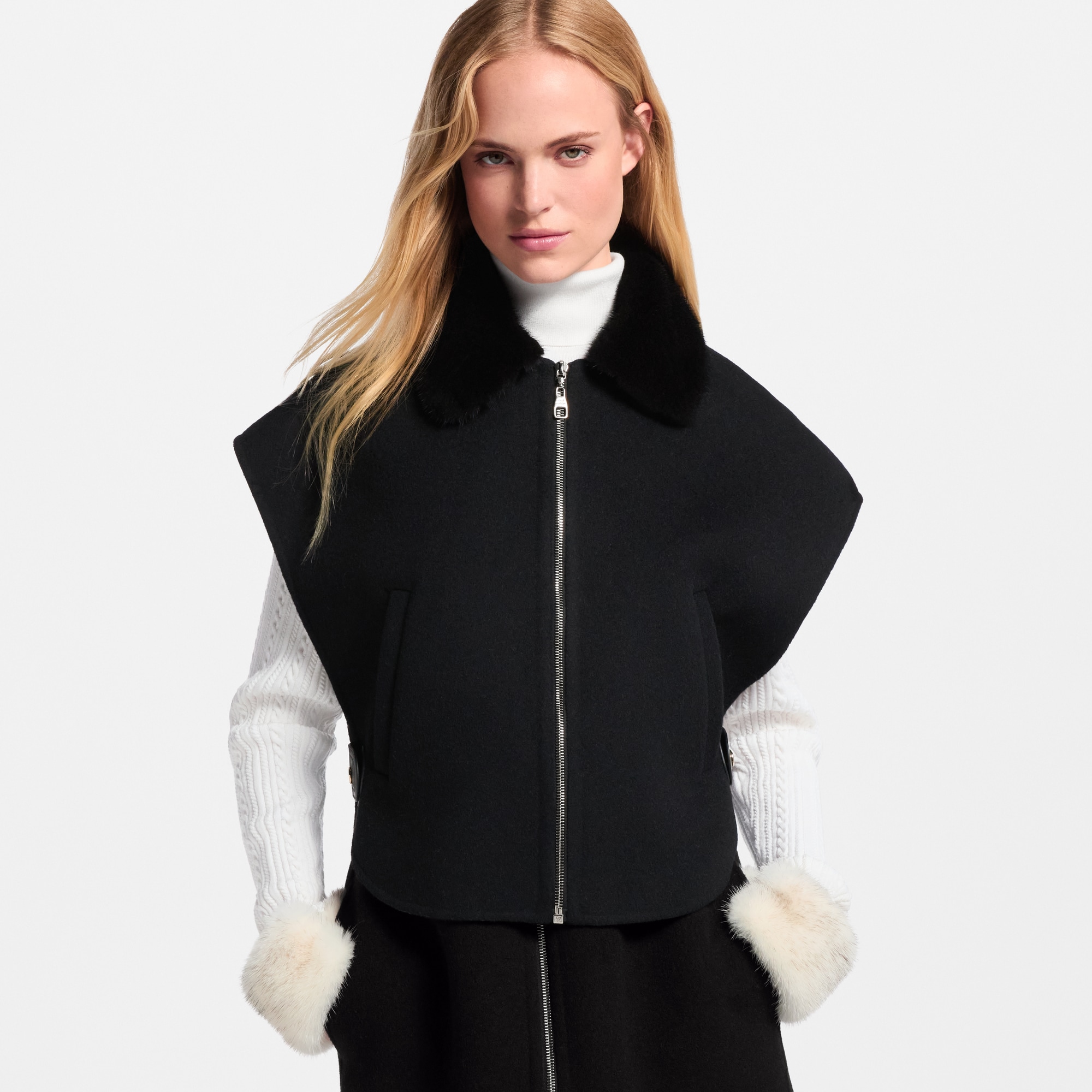 Fur Collar Sleeveless Jacket - Women - Ready-to-Wear | LOUIS VUITTON ®